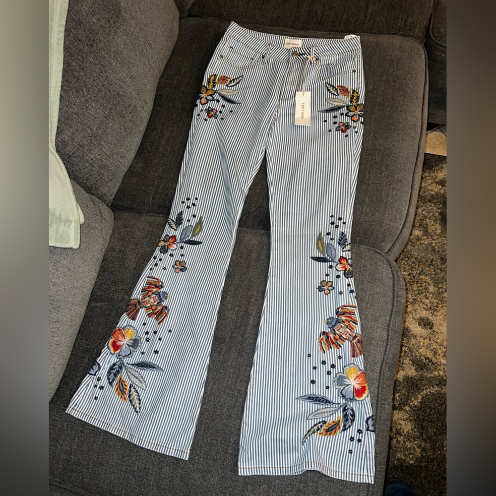 DRIFTWOOD Blue and White Striped Pants